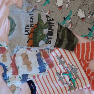 4 pair Carter's summer Pajamas 18 months